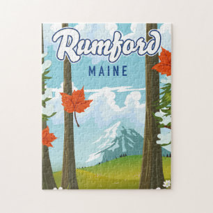 Rumford Maine Reiseplakat Postkarte Puzzle