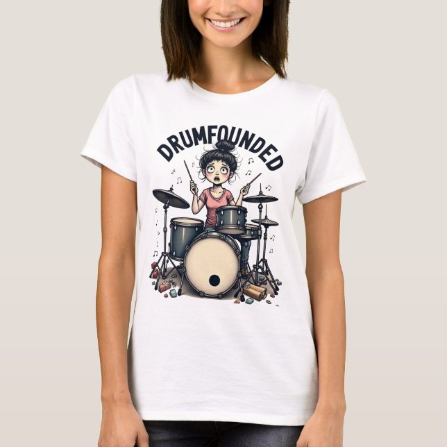 rumfounded | Funny Vintage Mom Drummer Shirt (Vorderseite)