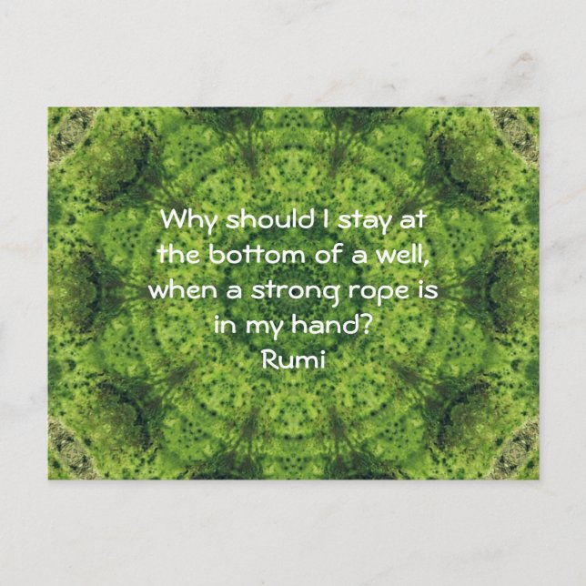 Rumi Action Inspiration Quotation Sprichwort Postkarte (Vorderseite)