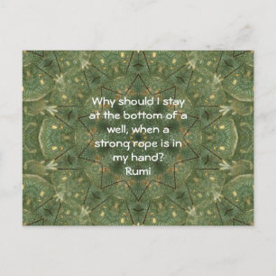 Rumi Action Inspiration Quotation Sprichwort Postkarte