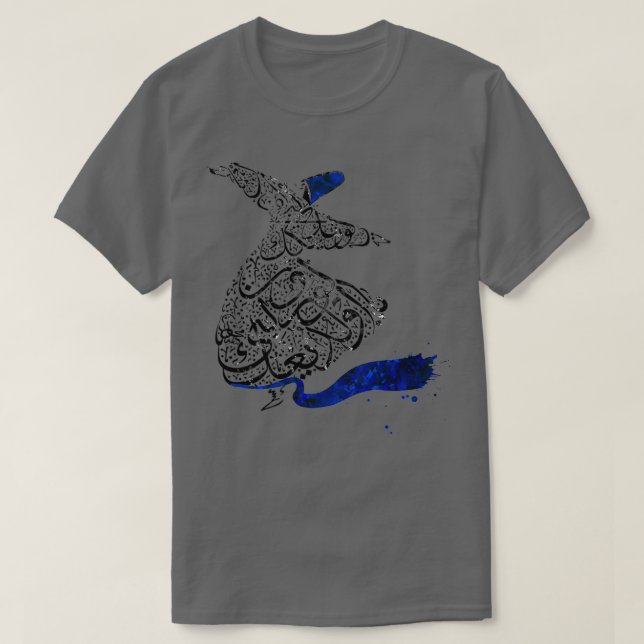 Rumi Calligraphy Blue T-Shirt (Design vorne)