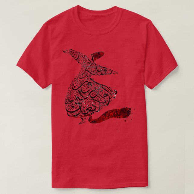 Rumi Calligraphy Red T-Shirt (Design vorne)