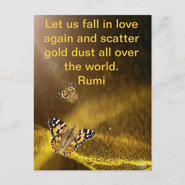 Rumi fällt wieder in Liebe Postkarte (Vorderseite)