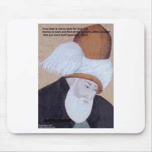 Rumi "Hindernisse der Liebe" Zitat auf Geschenk T- Mousepad
