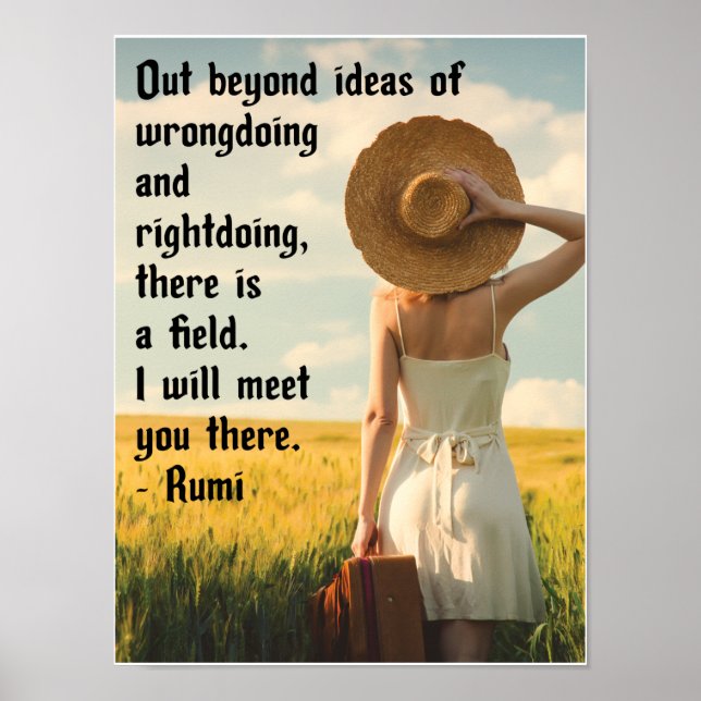 Rumi-ich treffe dich dort poster (Vorne)