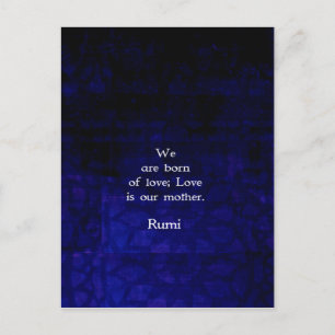 Rumi Inspiration Liebe Zitat über Gefühle Postkarte