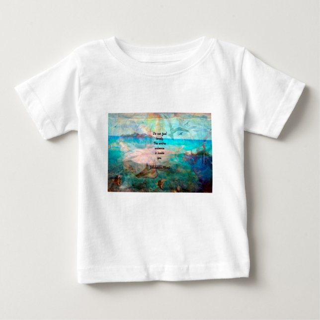Rumi Inspiration Zitat über das Universum Baby T-shirt (Vorderseite)