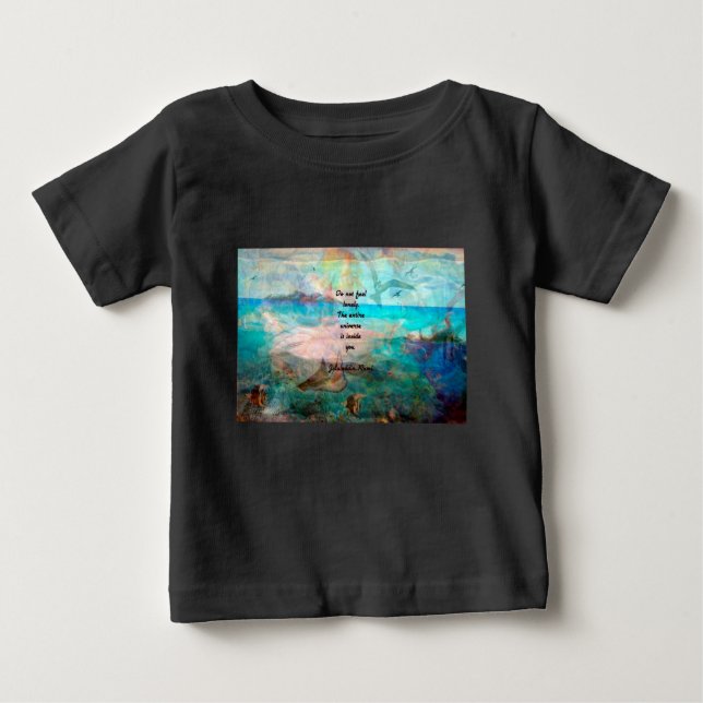 Rumi Inspiration Zitat über das Universum Baby T-shirt (Vorderseite)