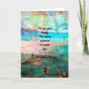 Rumi Inspiration Zitat über das Universum Karte