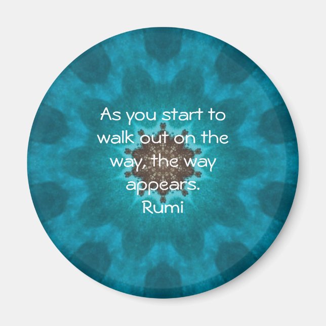 Rumi Inspirational Quotation Sprichwort über den G Magnet (Vorne)