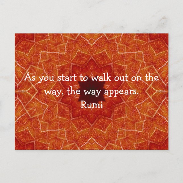 Rumi Inspirational Quotation Sprichwort über den G Postkarte (Vorderseite)