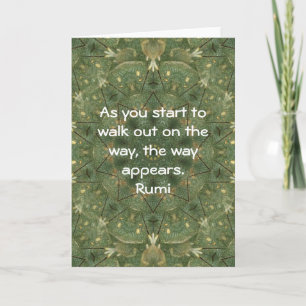 Rumi Inspirational Zitat-Sprichwort über Glauben Karte