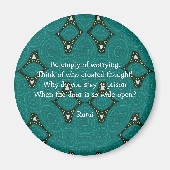 Rumi inspirierendes Zitat mit Stammesdesign Magnet (Vorne)