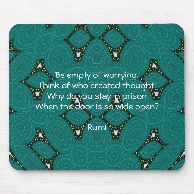 Rumi inspirierendes Zitat mit Stammesdesign Mousepad (Vorne)