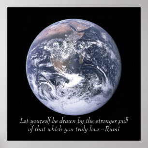 Rumi Liebe Earth Poster