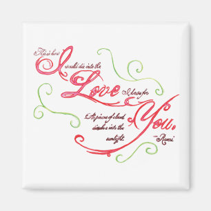 Rumi Liebe-Zitat-Magnet Magnet