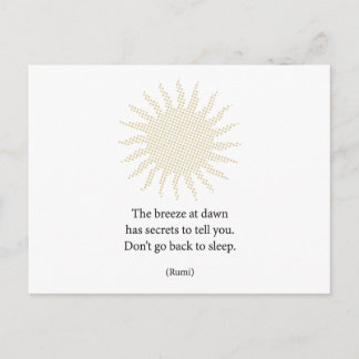 Rumi Morgenpoesie Postkarte