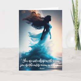 Rumi Ocean Quote Dreamscape Grußkarte Karte