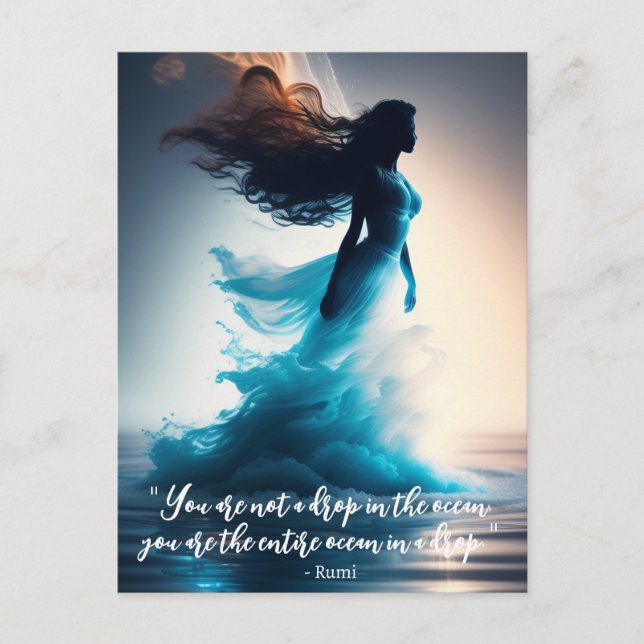 Rumi Ocean Quote Dreamscape Postkarte (Vorderseite)
