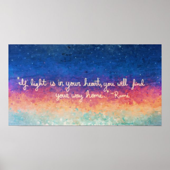 Rumi Quote Abstrakt Poster (Vorne)