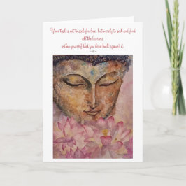 Rumi Quote Buddha Watercolor Art Grußkarte Karte