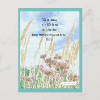 Rumi Quote Postcard "Be a Lamp" Postkarte
