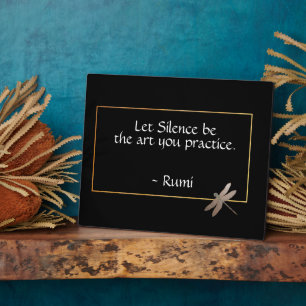 Rumi Silence Quote Tabletop Fotoplatte