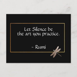 Rumi Silence Zitat Postkarte