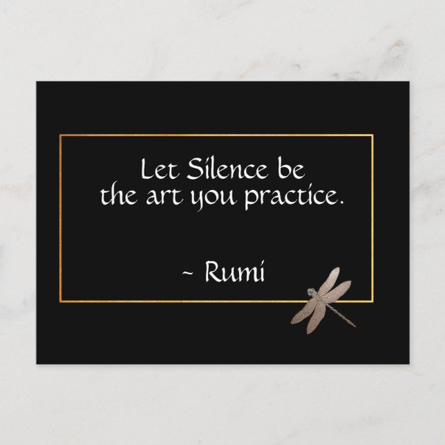 Rumi Silence Zitat Postkarte (Vorderseite)