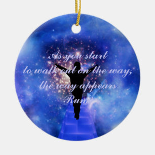 Rumi Vertrauen Sie dem Weg Keramik Ornament