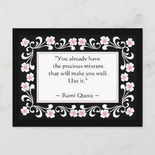 Rumi Zitat Inspiration Motivierend Postkarte