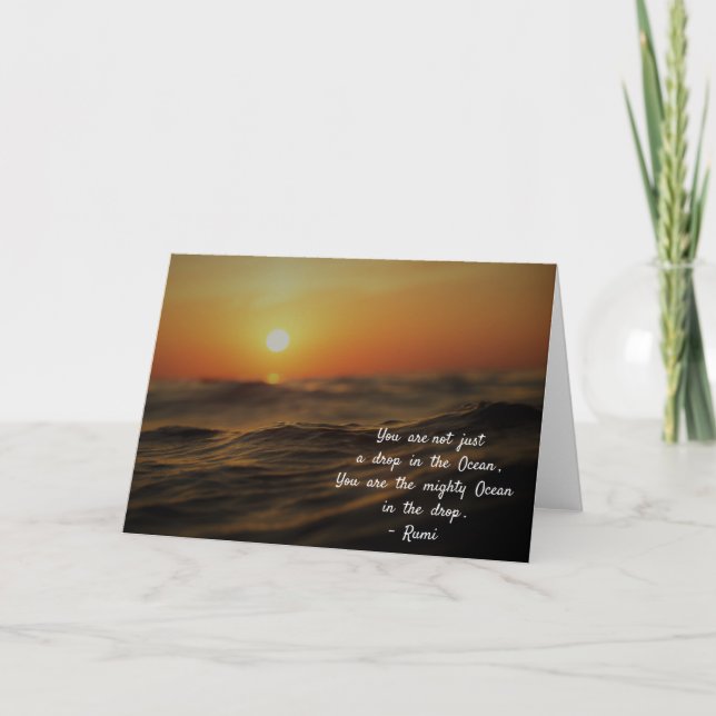 Rumi zitiert über das Leben. Du bist nicht nur ein Karte (Vorderseite)