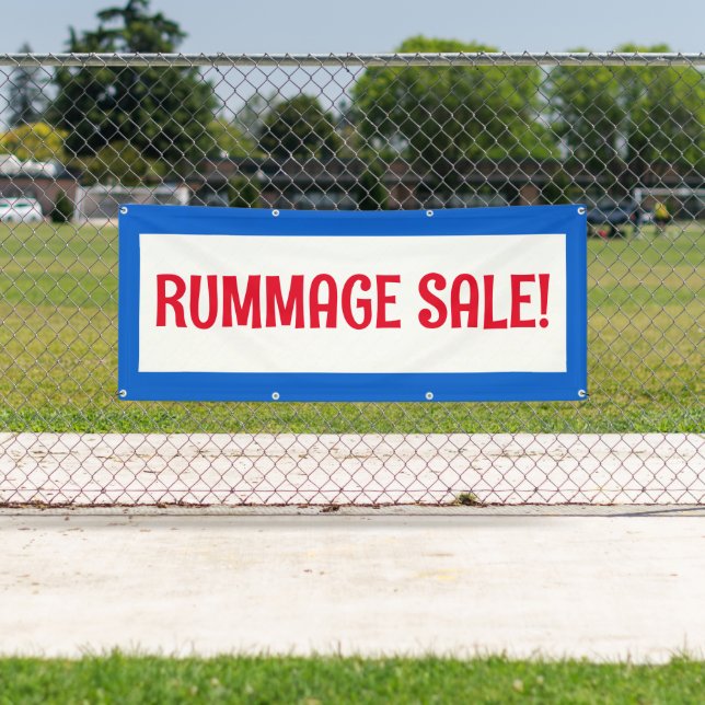Rummage Sale! Rot-Weiß- und Blautafel Banner (Insitu)
