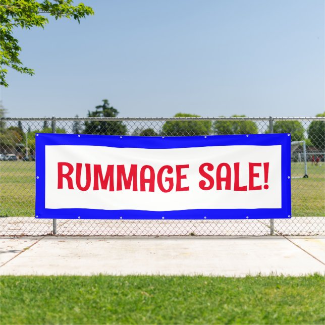 Rummage Sale! Rot-Weiß- und Blautafel Banner (InSitu)