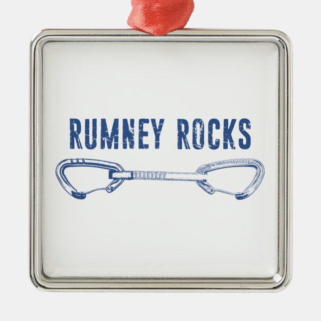 Rumney Rocks Climbing Quickziehen Ornament Aus Metall (Vorne)