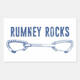 Rumney Rocks Climbing Quickziehen Rechteckiger Aufkleber