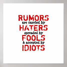 RUMORS ~ 12x12 Poster