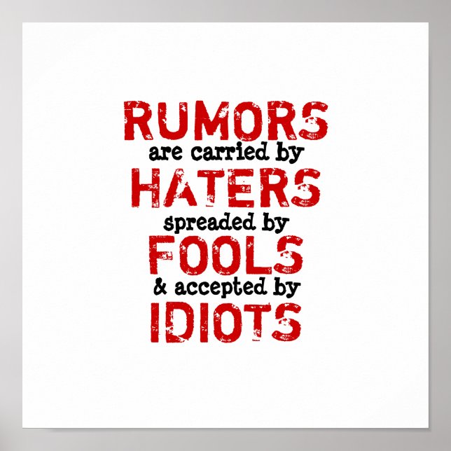 RUMORS ~ 12x12 Poster (Vorne)