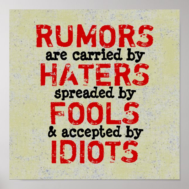 RUMORS ~ 12X12 Poster (Vorne)