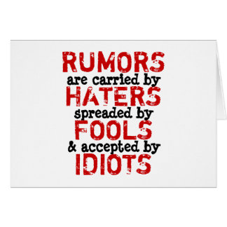 RUMORS ~ Card Truism / Philosophie
