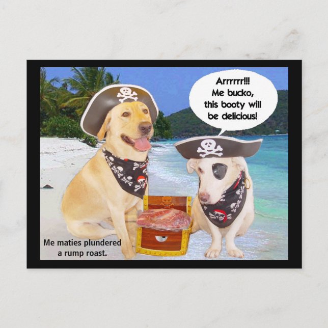 Rump Roast Pirate Hintern Postkarte (Vorderseite)