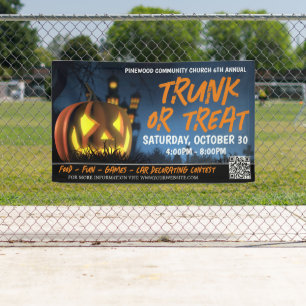 Rumpf- oder Leckerei-Halloween-Banner Banner