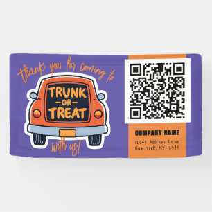 Rumpf oder Leckerei Halloween QR Business Banner