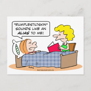 rumplestiltskin klingt wie ein Kinderbett Postkarte