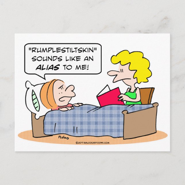 rumplestiltskin klingt wie ein Kinderbett Postkarte (Vorderseite)