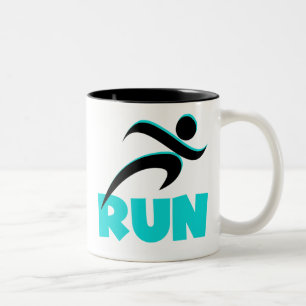 RUN Aqua Zweifarbige Tasse