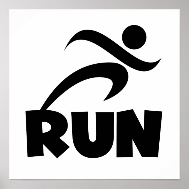RUN Black Poster (Vorne)