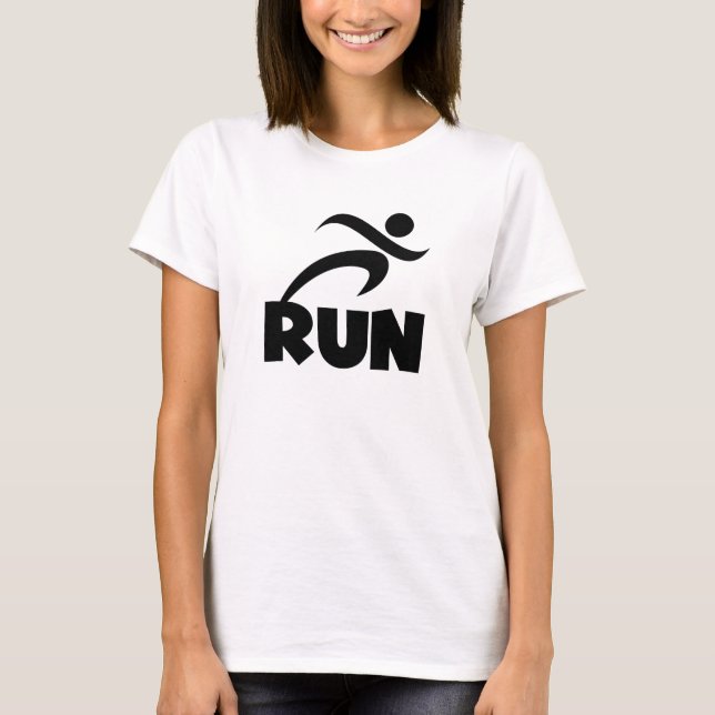 RUN Black T-Shirt (Vorderseite)
