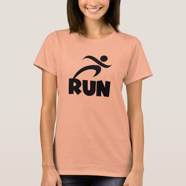 RUN Black T-Shirt (Vorderseite)