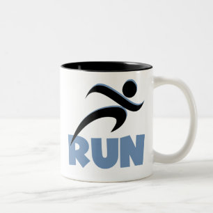 RUN Blue Zweifarbige Tasse